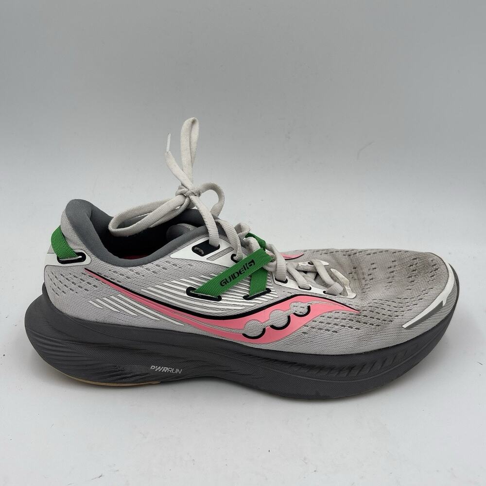 Saucony Guide 16 Fossil/Ether Women’s Size 8.5 Grey And Pink Running Shoes